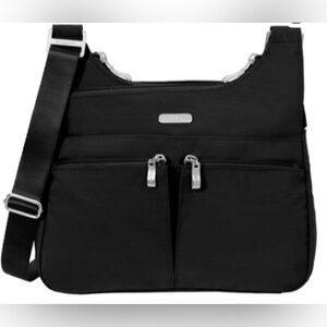 Baggallini Cross Over Crossbody Bag Black Travel Water Resistant